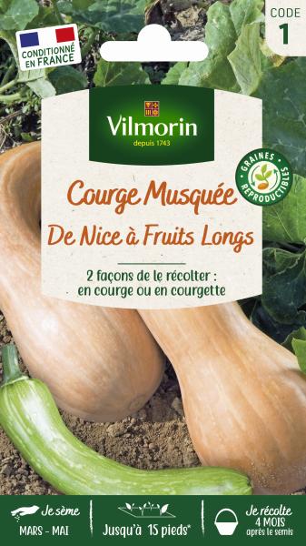 Potagères - Courge Musquée de Nice à Fruits Longs - PACKAGING_RECTO